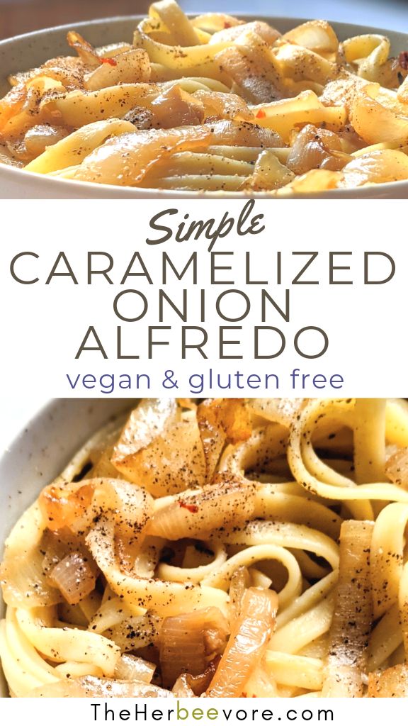 creave vegan onion pasta recipe caramelized vegetable alfredo pasta dairy free gluten free no cream alfredo healthy sauce