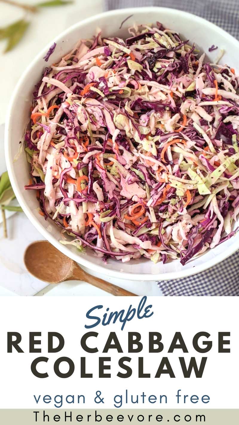 vegan coleslaw with red cabbage recipe and natural sweetener coleslaw red cabbage salad with carrots and mayo dressing and white balsamic vinaigrette
