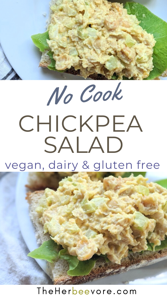 vegetarian no cook recipes chickpea salad sandwich pantry staple lunches for power outages no power recipes healthy lunches without cooking