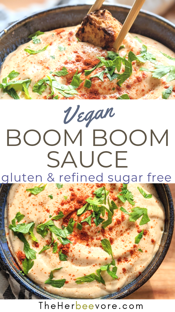 dairy free boom boom sauce recipe vegan gluten free bang bang sauce plant based sauces for sushi bowls or crispy baked tofu easy 5 minute blender sauces without dairy no mayo boom boom sauce recipes