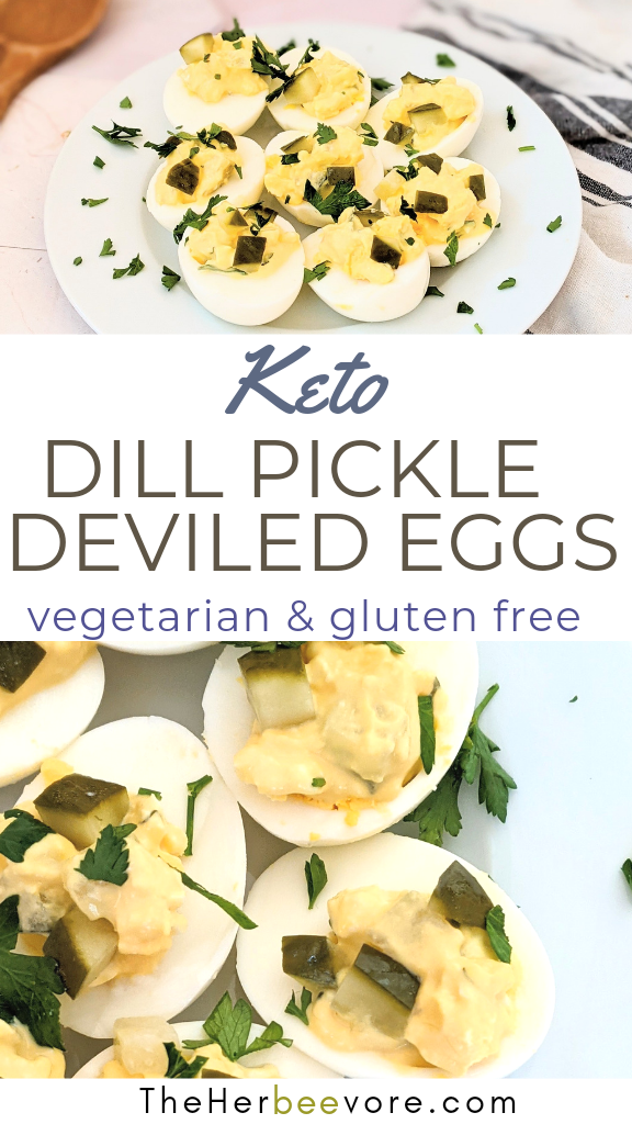 keto dill pickle deviled eggs recipe vegetarian low carb appetizers healthy low carbohydrate keto snacks meatless snacks low carb ketgenic treats