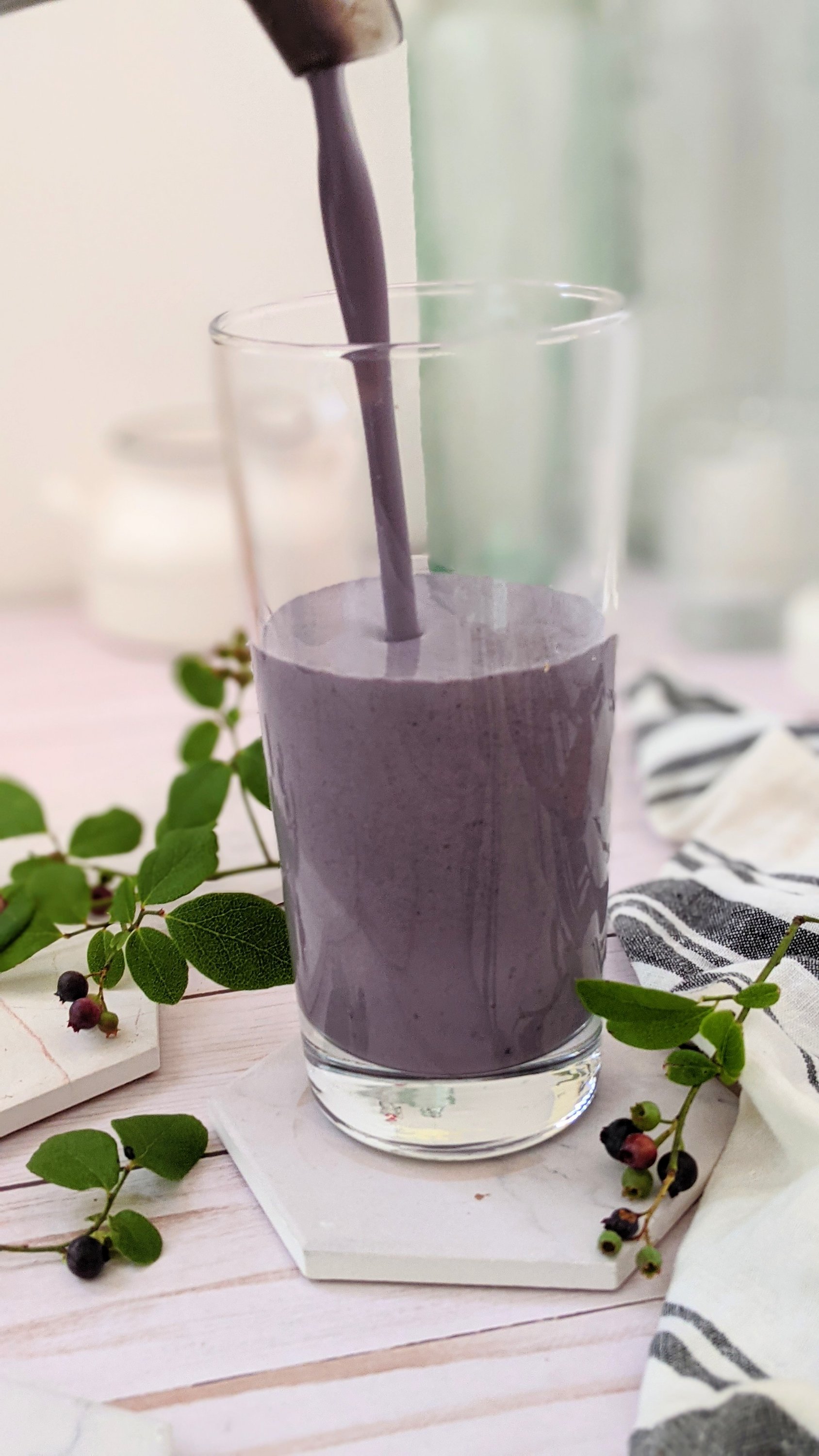 frozen blueberry smoothie with chocolate recipe vegan gluten free plant based berry chocolate smoothies easy simple high protein vegan smoothies with frozen blueberries and chocolate protein vegan powder