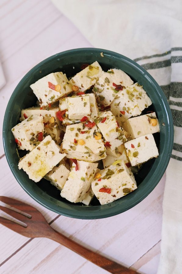 Marinated Tofu Feta Cheese Recipe (Vegan, Gluten Free)