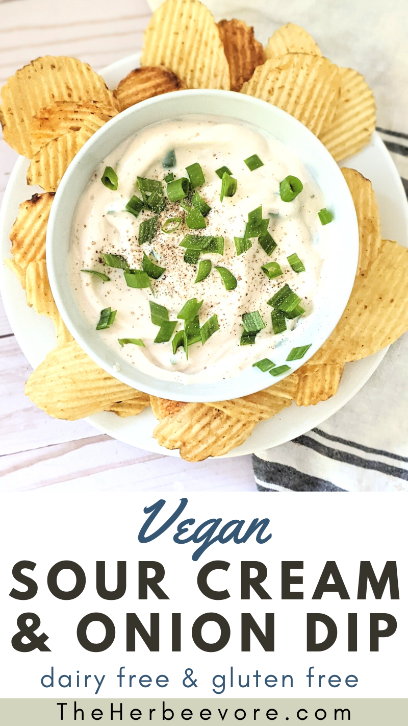 plant based sour cream and onion dip with tofu blender dips healthy high protein low carb vegan appetizers side dishes and party snacks gluten free dairy free party chip dip recipe with green onions and yellow onions
