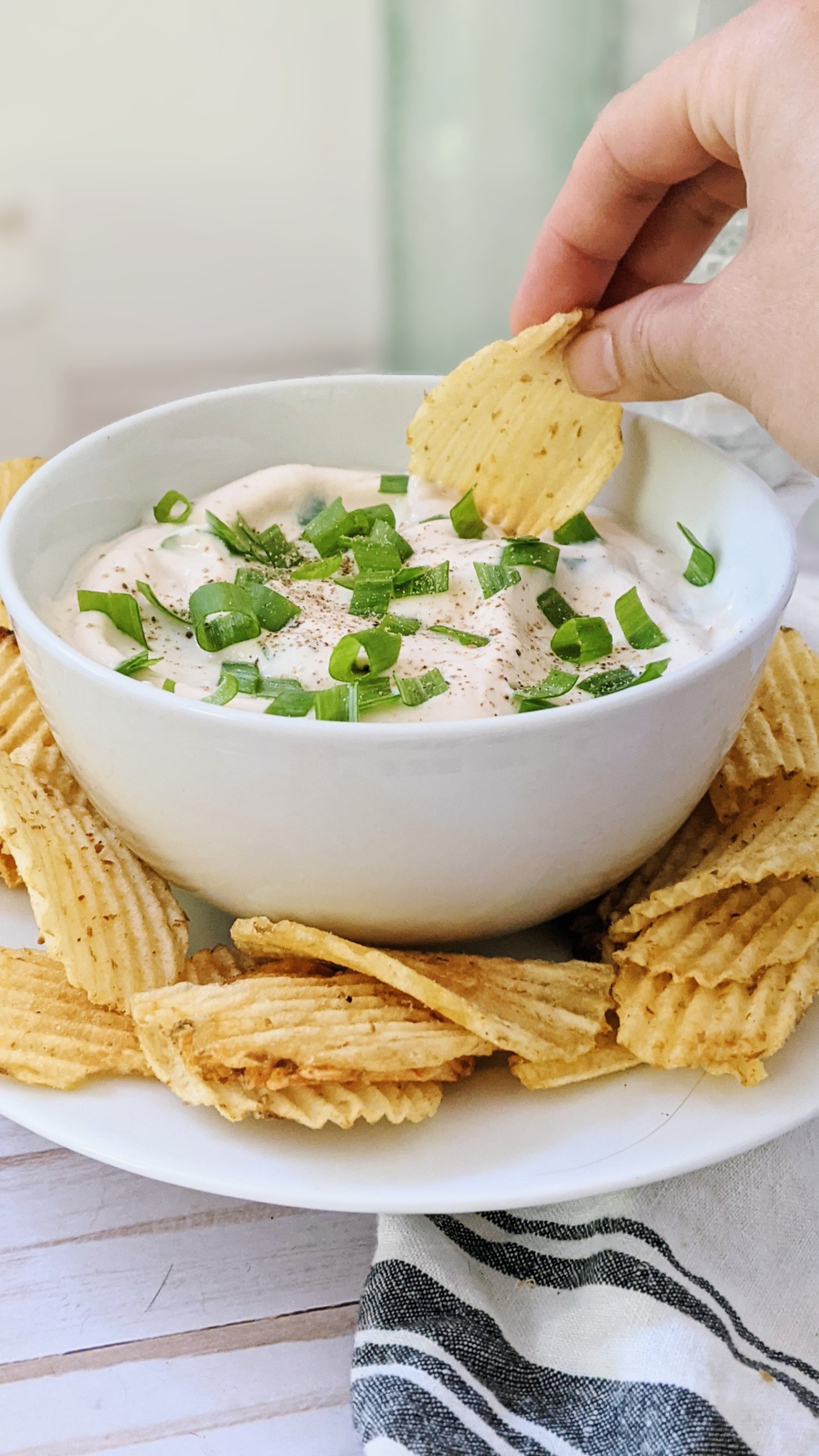 tofu chip dip recipe vegan gluten free sour cream and onion party dip last minute vegan party appetizers tofu blender dip recipe dips for potato chips without dairy