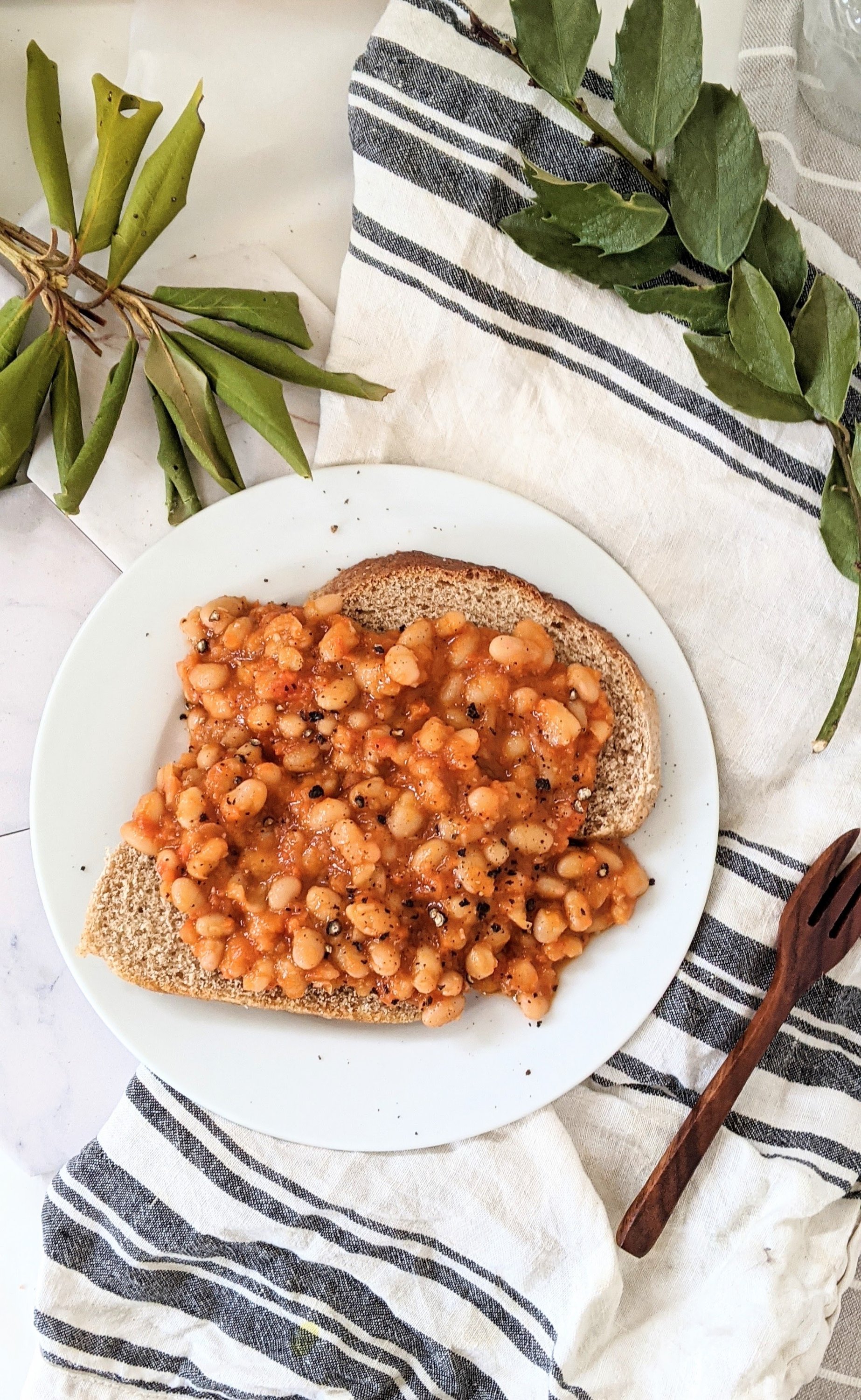 vegan posh beans on toast with tomato sauce vegetarian gluten free low sodium beans on toast gluten free plant based healthy english breakfast ideas brunch for british brunch recipes for americans