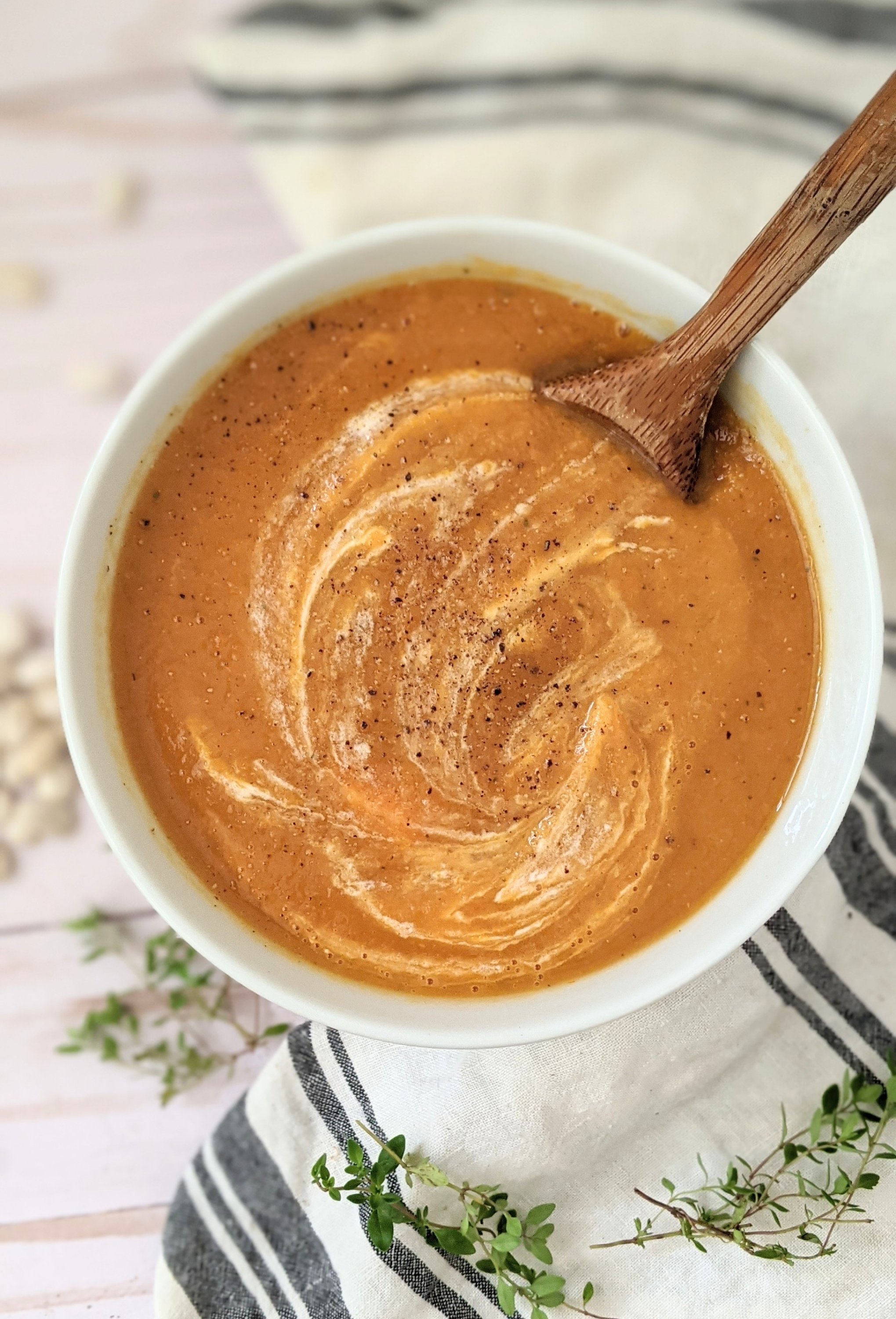 gluten free pumpkin bean soup recipe with cannellini beans or navy bean pumpkin soup without oil creamy dairy free pumpkin soup with coconut cream cozy fall soups vegan vegetarian