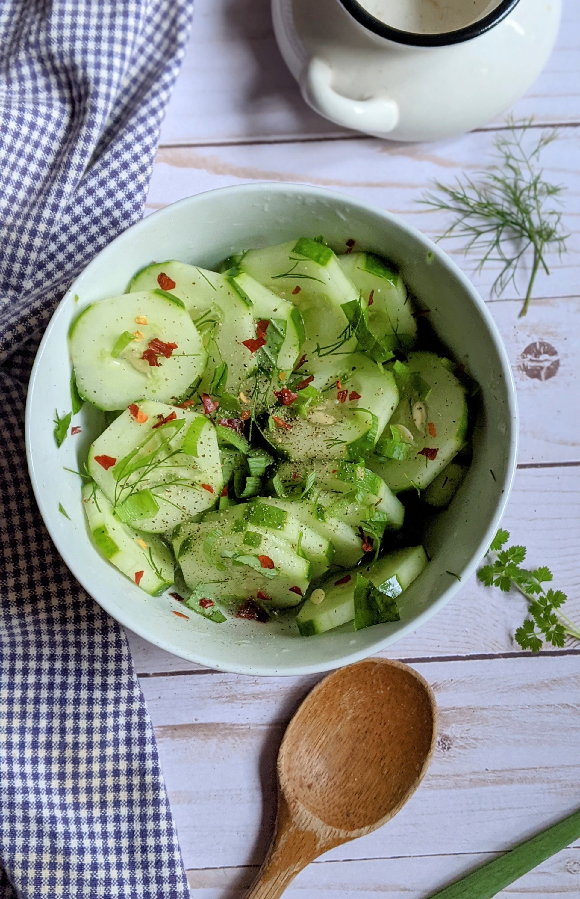 vegan gluten free cucumber salad with dill and vinegar and sugar recipe plant based summer side dishes for bbq refreshing summer salads vegetarian and meatless salad ideas with cucumbers