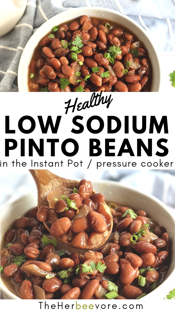 no salt pinto beans recipe low sodium pinto beans recipes with onions garlic silantro paprika chili peppers in the instant pot or pressure cooker