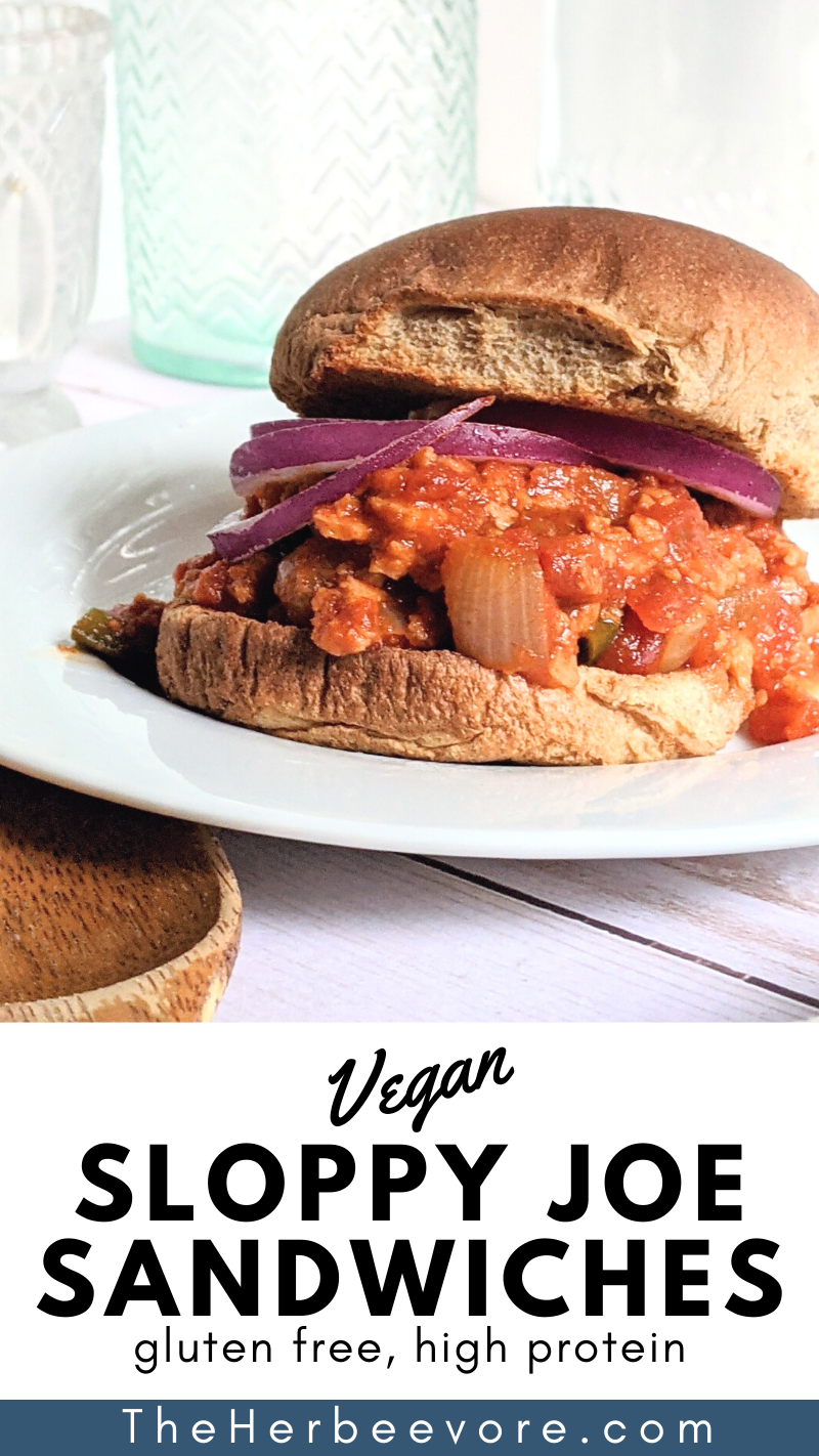 meatless sloppy joes without ground beef healthy tvp sloppy joes with textured vegetable protein vegan dinner sandwiches vegetarian dinners for kids and families gluten free sloppy joes