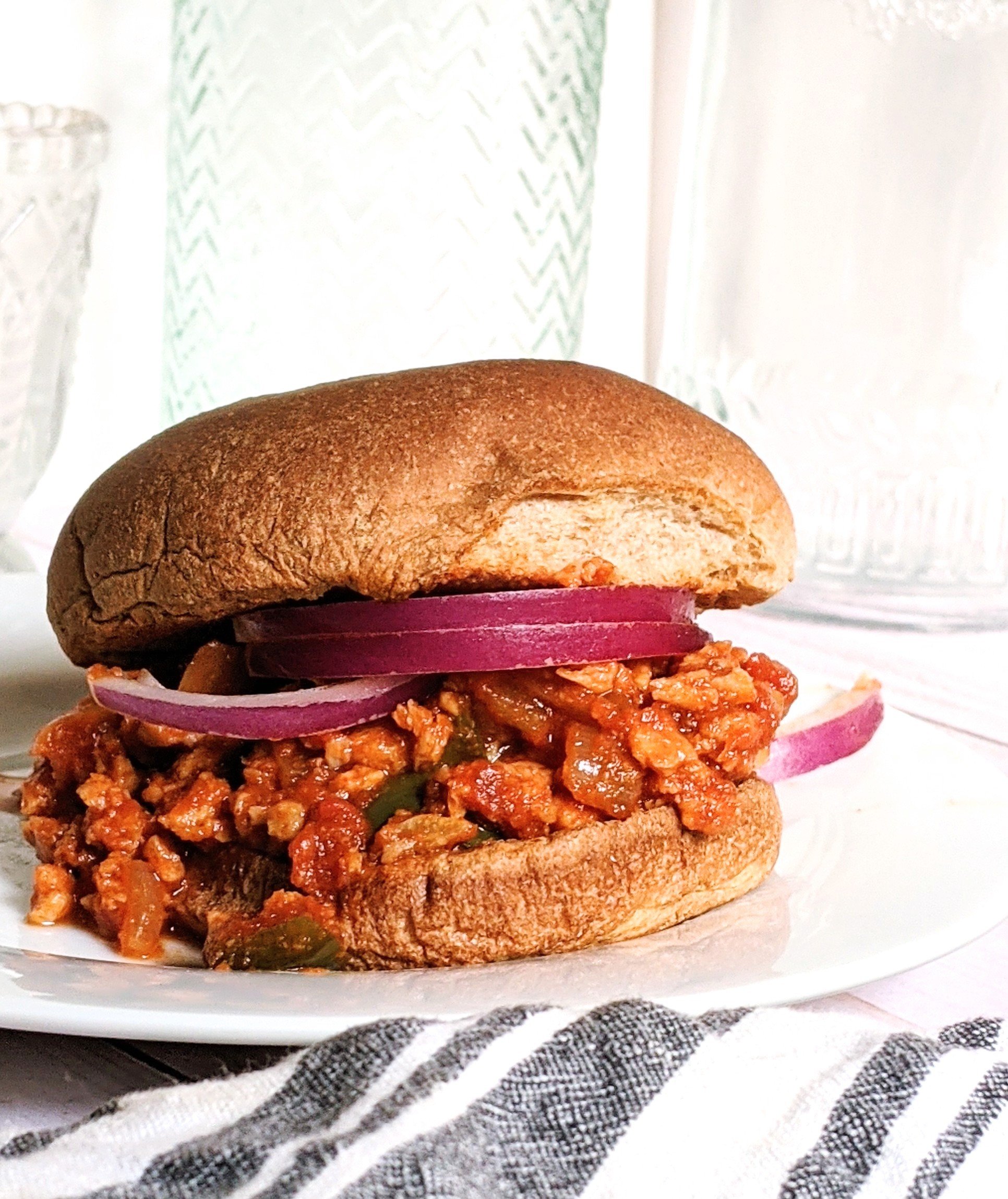 tvp sloppy joes recipe meatless ssloppy joes with textured vegetable protein filling plant based sloppy joes recipe