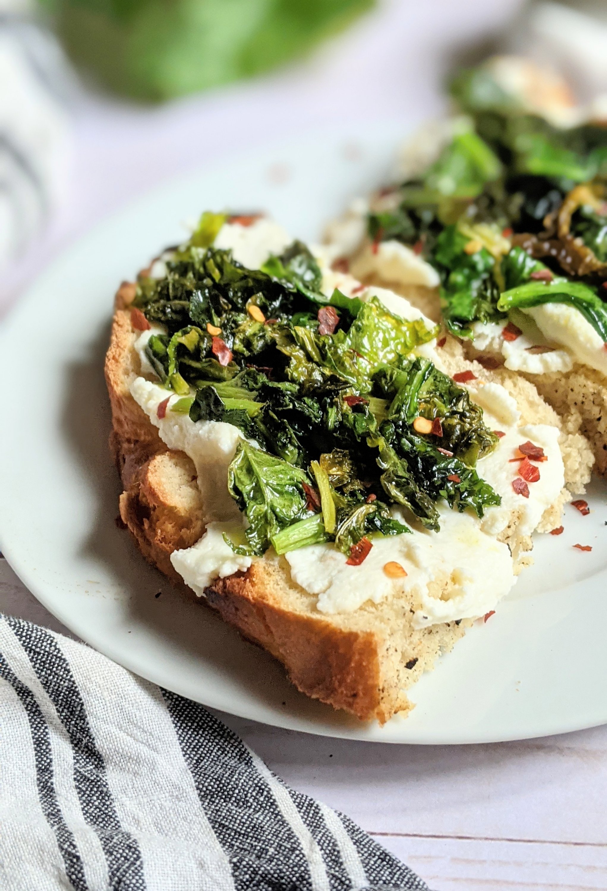 ricotta and kale toast recipe gluten free savory breakfast toasts can i eat kale for breakfast recipes with kale on toast creamy ricotta cheese and kale toast open faced sandwich breakfasts with kale in them healthy ways to eat kale in the morning