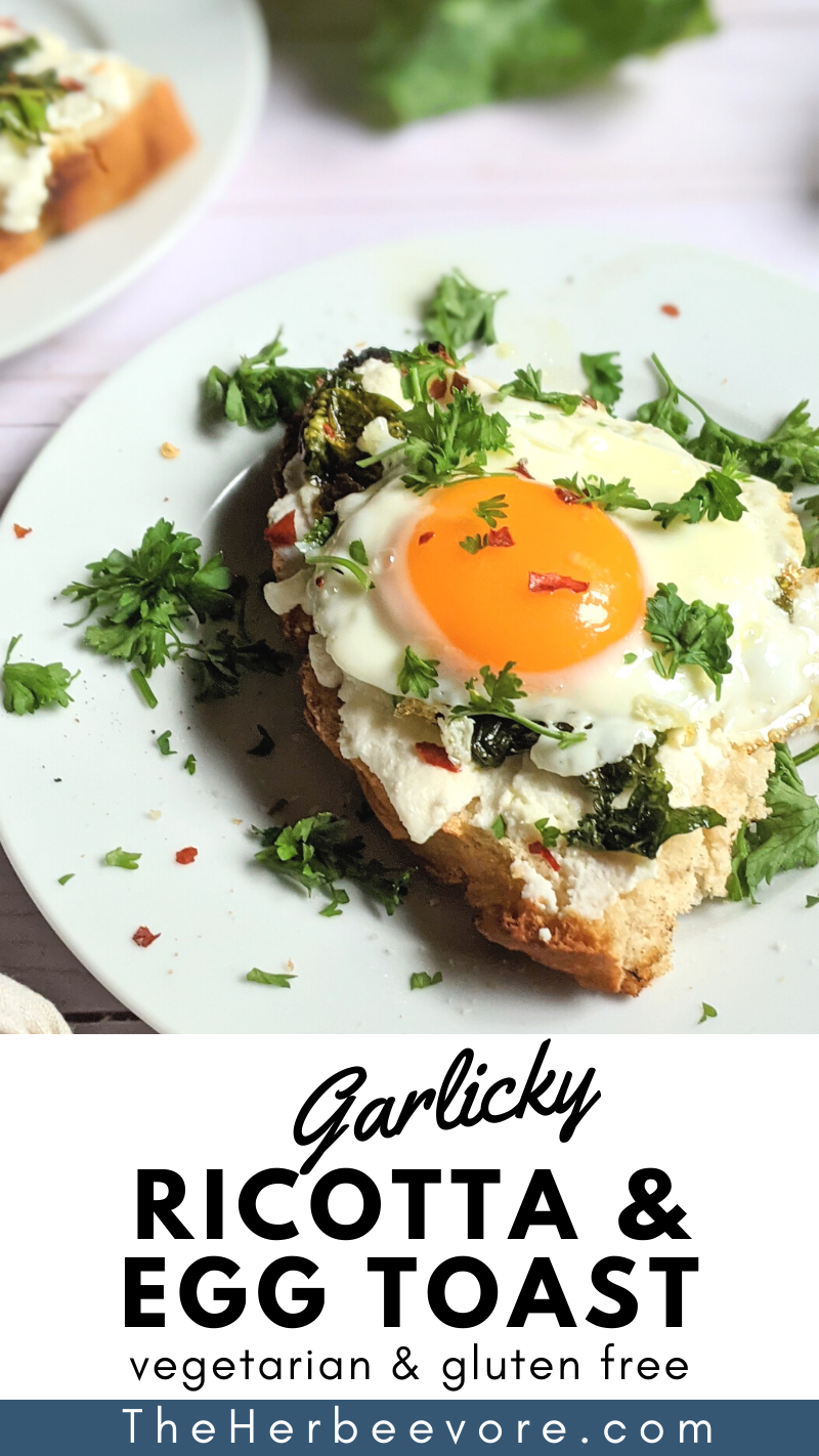 ricotta spinach toast with fried egg breakfast ricotta toast savory recipes with egg gluten free savoury ricotta toast with fried egg on top spinach and parsley on toast