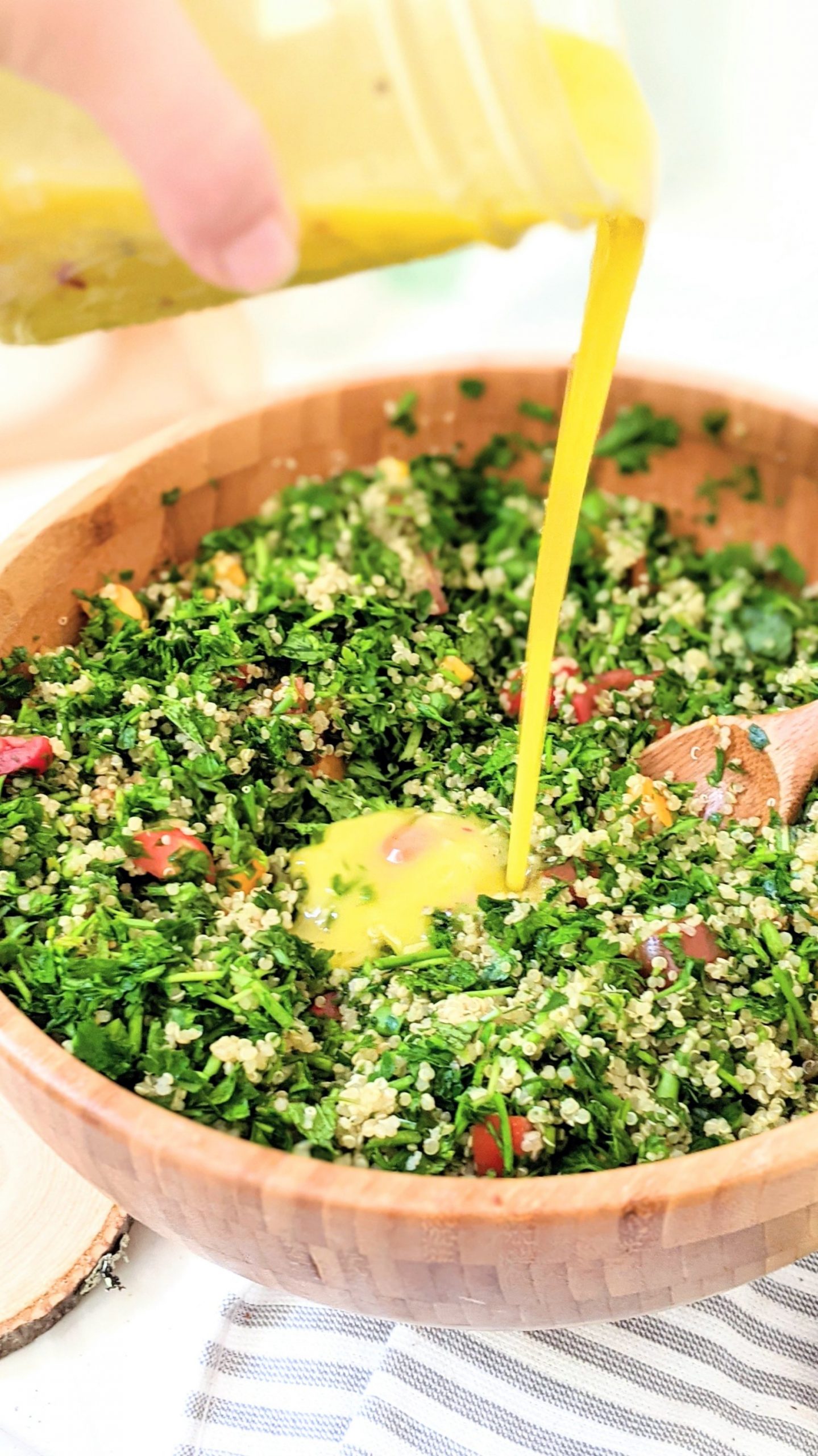 tabouli salad with quinoa recipe with lemon garlic vinaigrette parsley and mint quinoa salad with tomatoes and green onions gluten free party salads healthy herb salads for entertaining bbqs summer herb salad party favorite salads