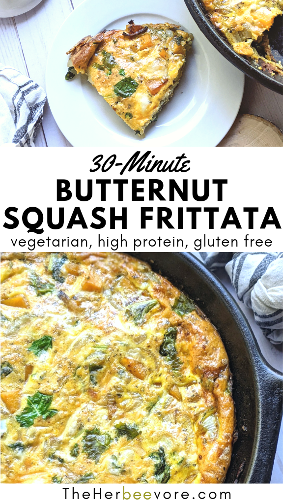 vegetarian butternut squash frittata recipe with kale and caramelized onion butternut squash frittata recipe on crust quiche without crust vegetarian fall breakfast and brunch recipes 30 minutes half hour brunch ideas