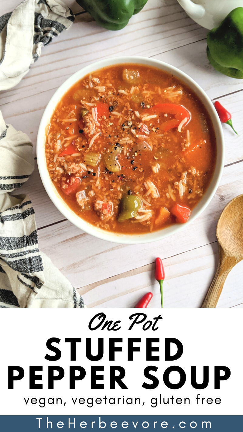 vegan stuffed pepper soup gluten free high protein meals for families fall recipes tvp soups