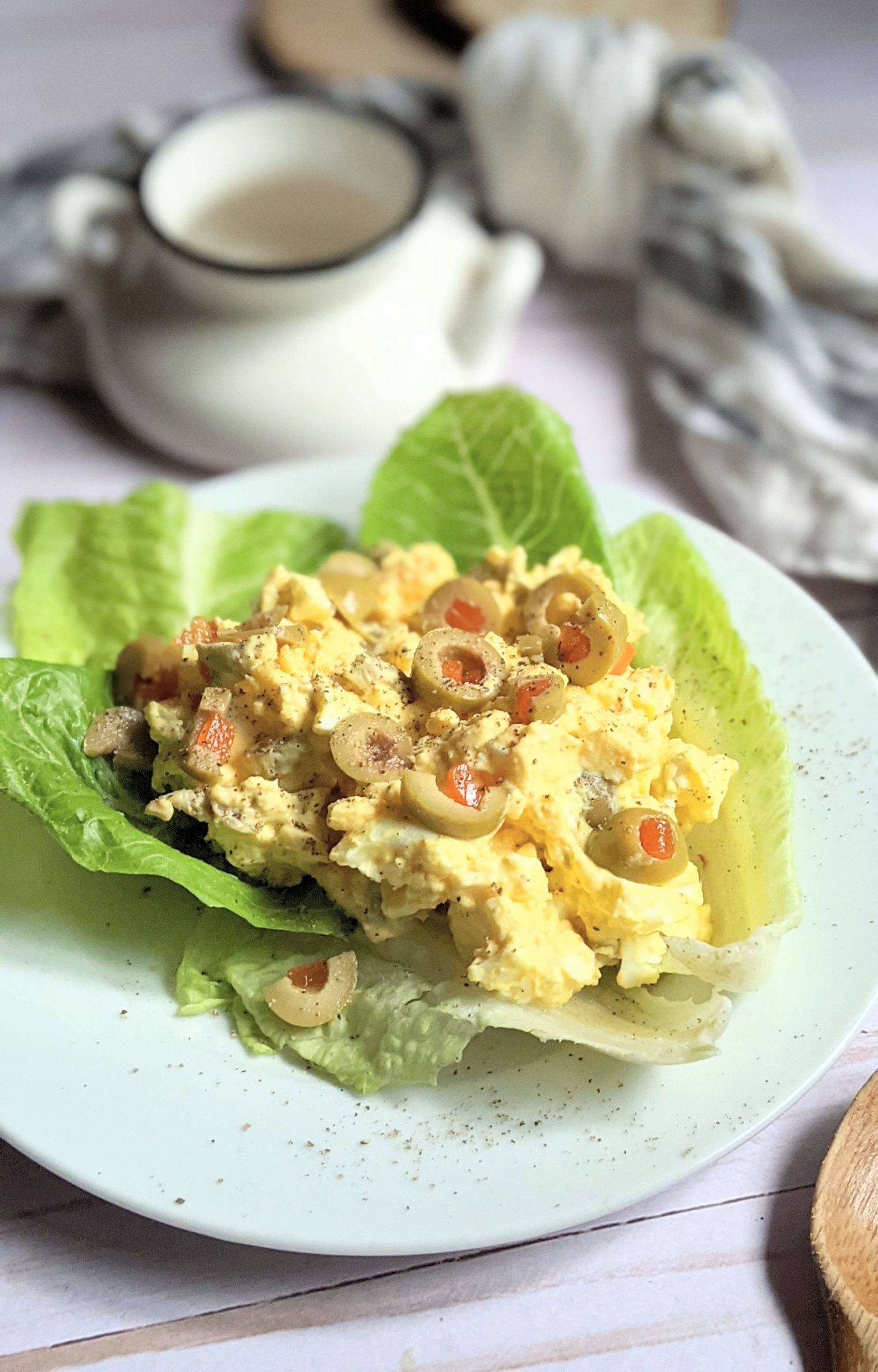 low carb olive egg salad recipe with olives fun twist on egg salad with green olives keto low carb