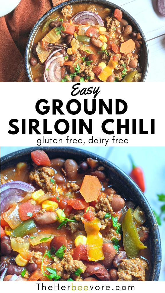 ground sirloin chili recipe with beans onions carrots corn and cilantro