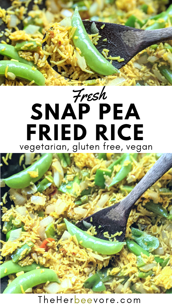 snap pea fried rice recipe with sugar snap peas vegan gluten free leftover rice dinner recipes