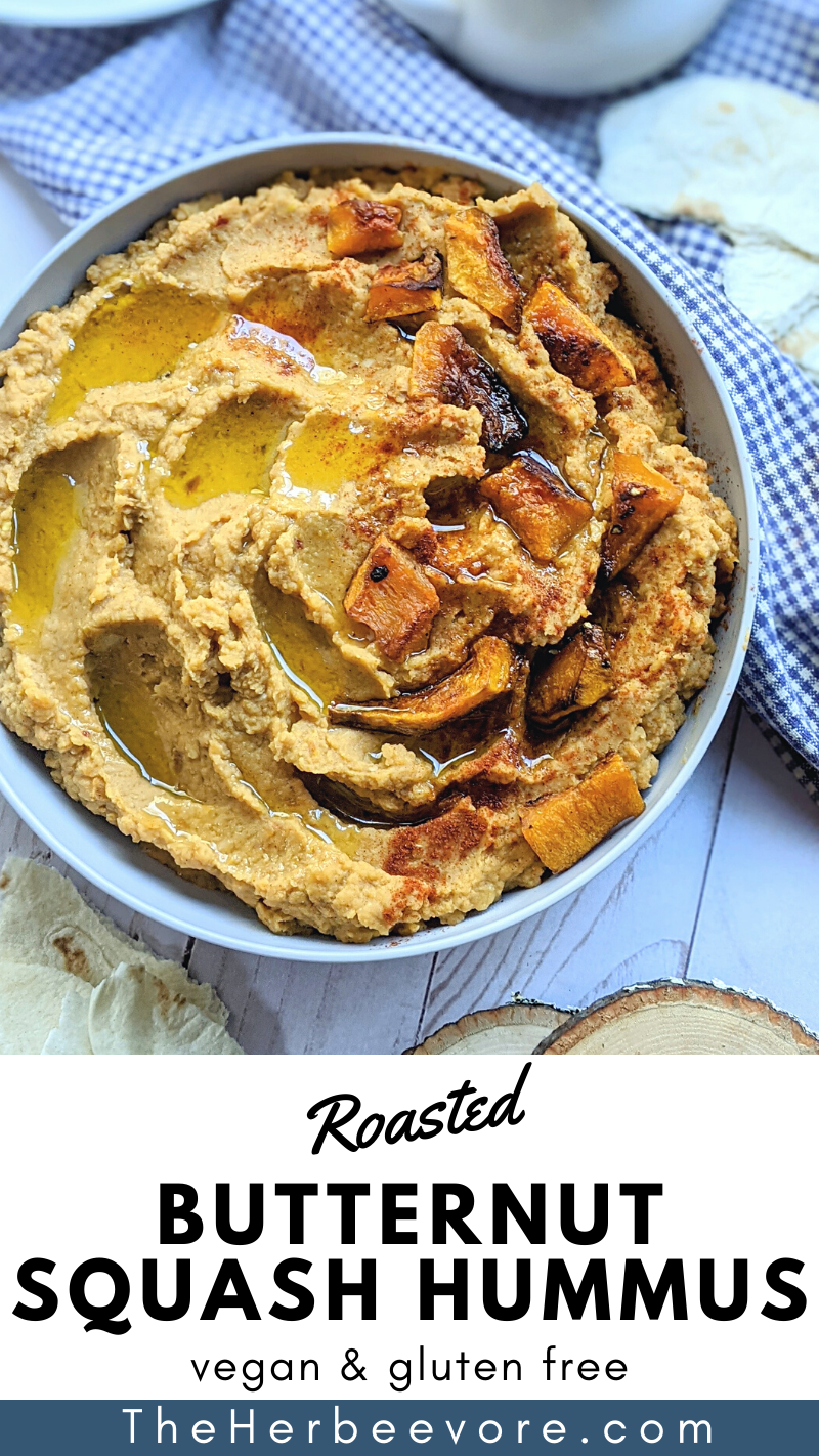 roasted squash hummus recipe with butternut squash humous dip fall halloween appetizers fancy autumn dips