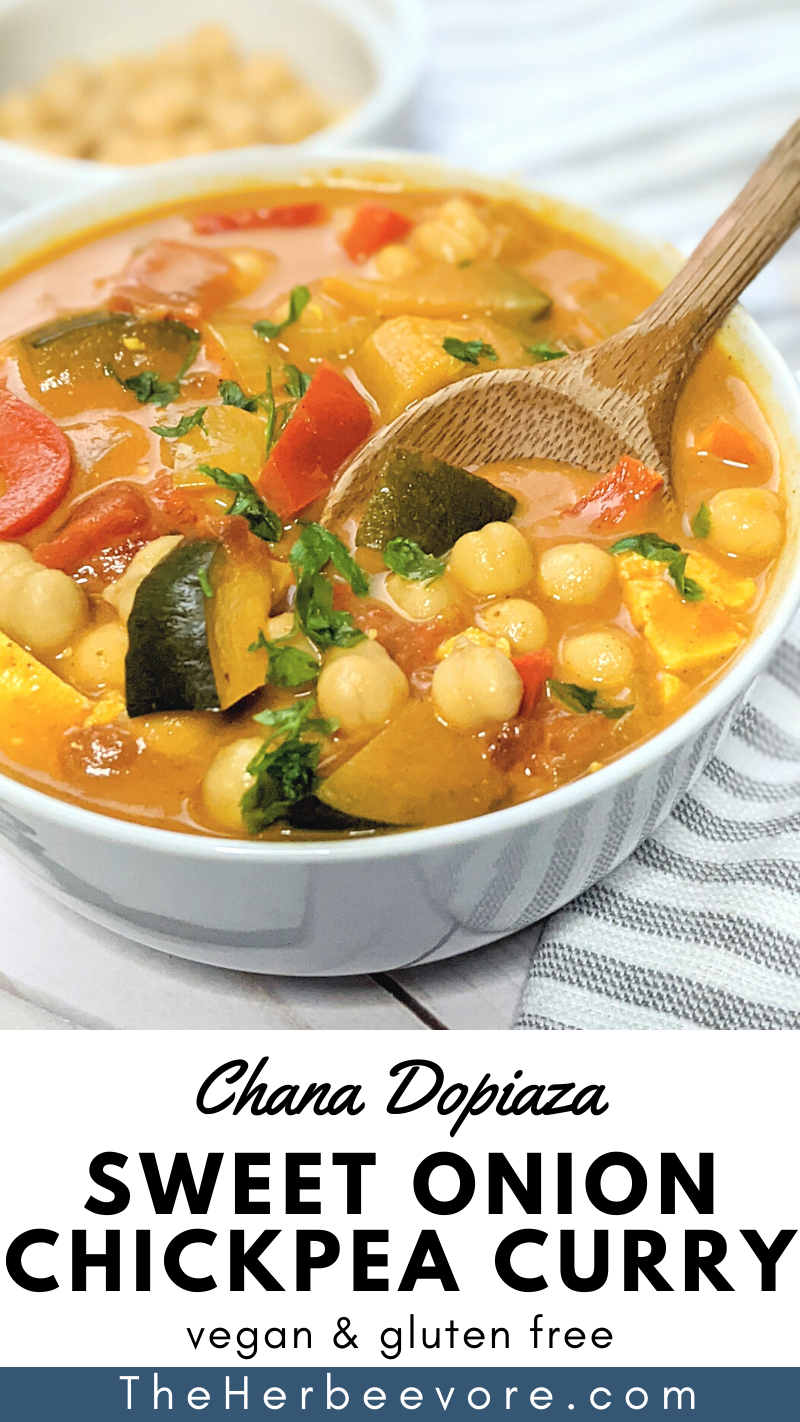 gluten free indian chickpea stew recipe vegan vegetarian indian chana curry with sweet onions vegan dopiaza recipe