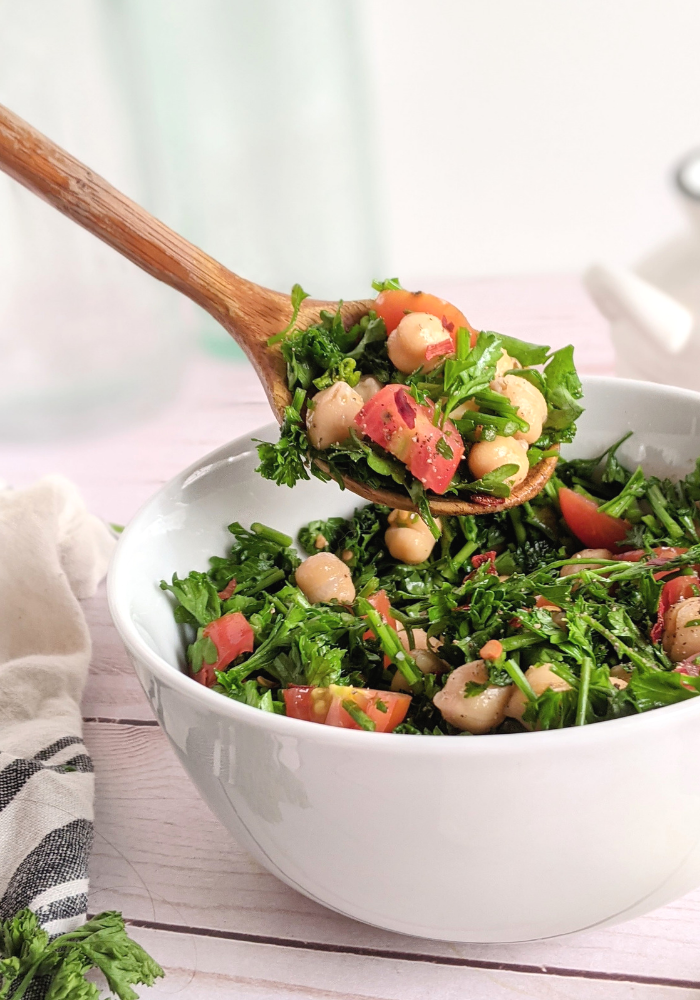 chickpea tabbouleh recipe healthy tabbouli with chickpea garbanzo bean parsley salad recipe grain free tabbouli