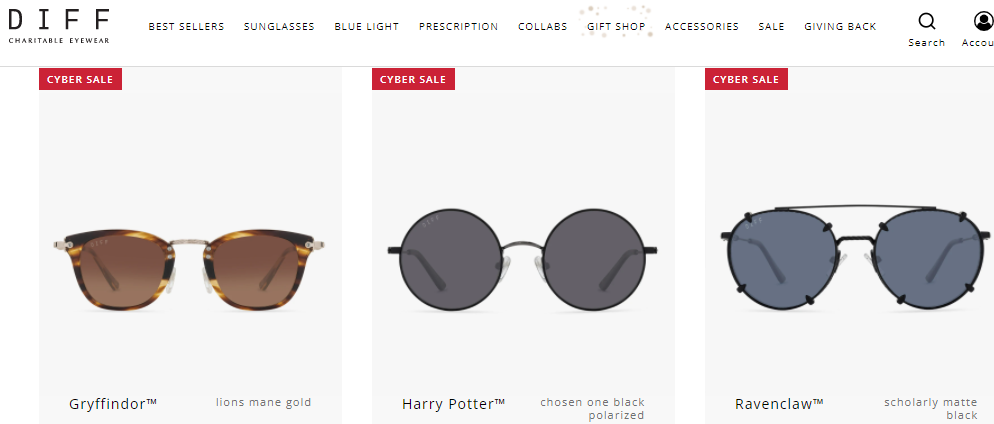 perscription harry potter glasses online from diff eyewear 