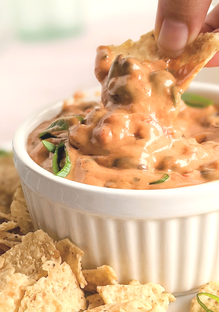 Healthier Cheese Dip - a Velveeta and Rotel Recipe Knock Off!