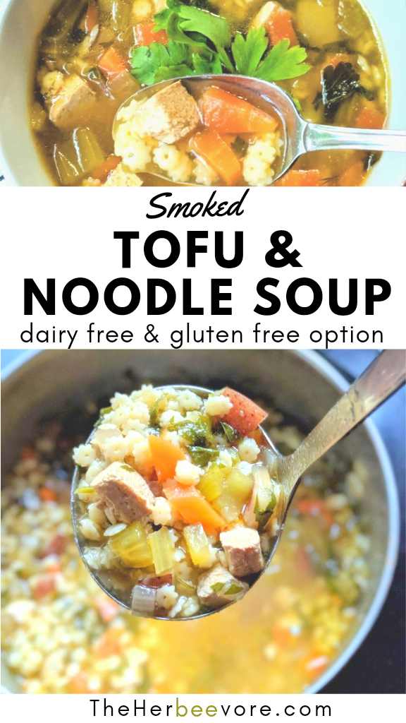 smoked tofu noodle soup recipe with smoky tofu soup healthy plant based vegan chicken noodle recipe