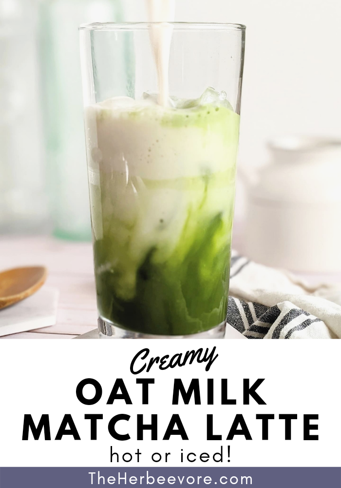 oat milk green tea latte recipe hot or iced matcha with oat milk vegan gluten free dairy nut free matcha latte