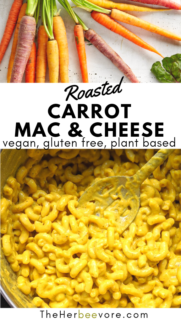 carrot mac and cheese recipe vegan gluten free plant based healthy vegetable macaroni and cheese with carrots