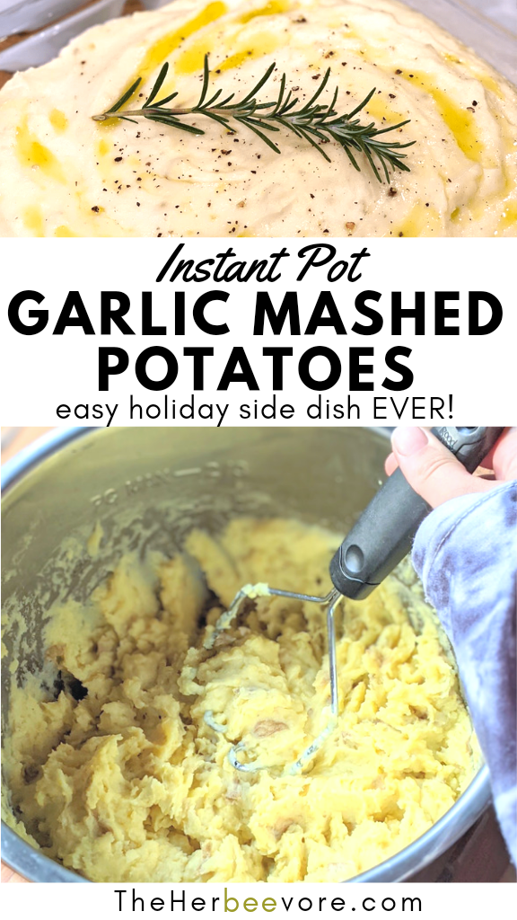 instant pot garlic mashed potatoes pressure cooker recipes for the holidays thanksgiving christmas hannuhak reicpes