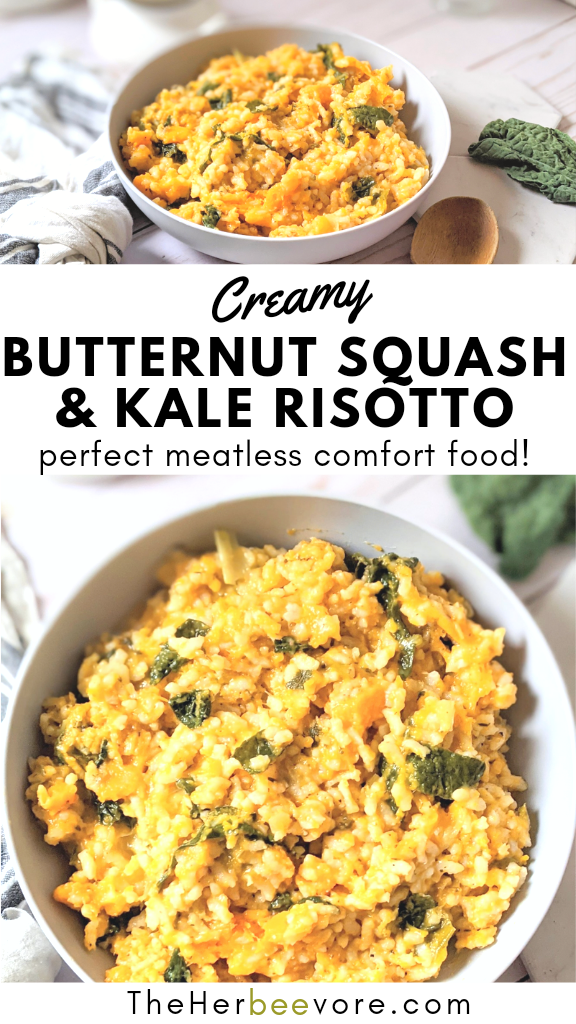 butternut squash risotto with kale recipe easy squash and kale recipes fall comfort food dinner ideas gluten free
