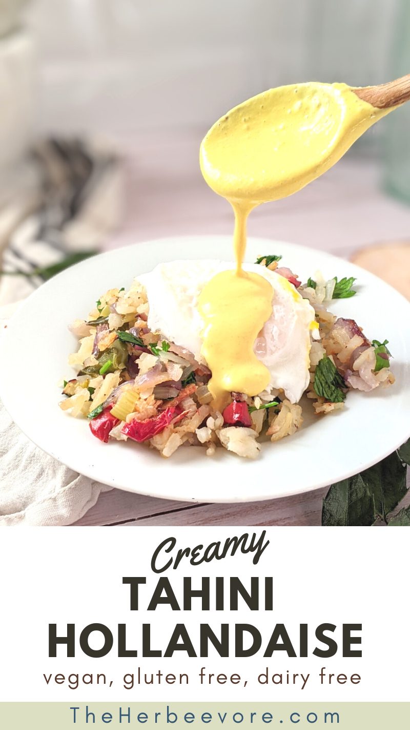 sesame eggs benedict with dairy free hollandaise sauce with tahini breakfast recipes nut free hollandaise sauce low sodium