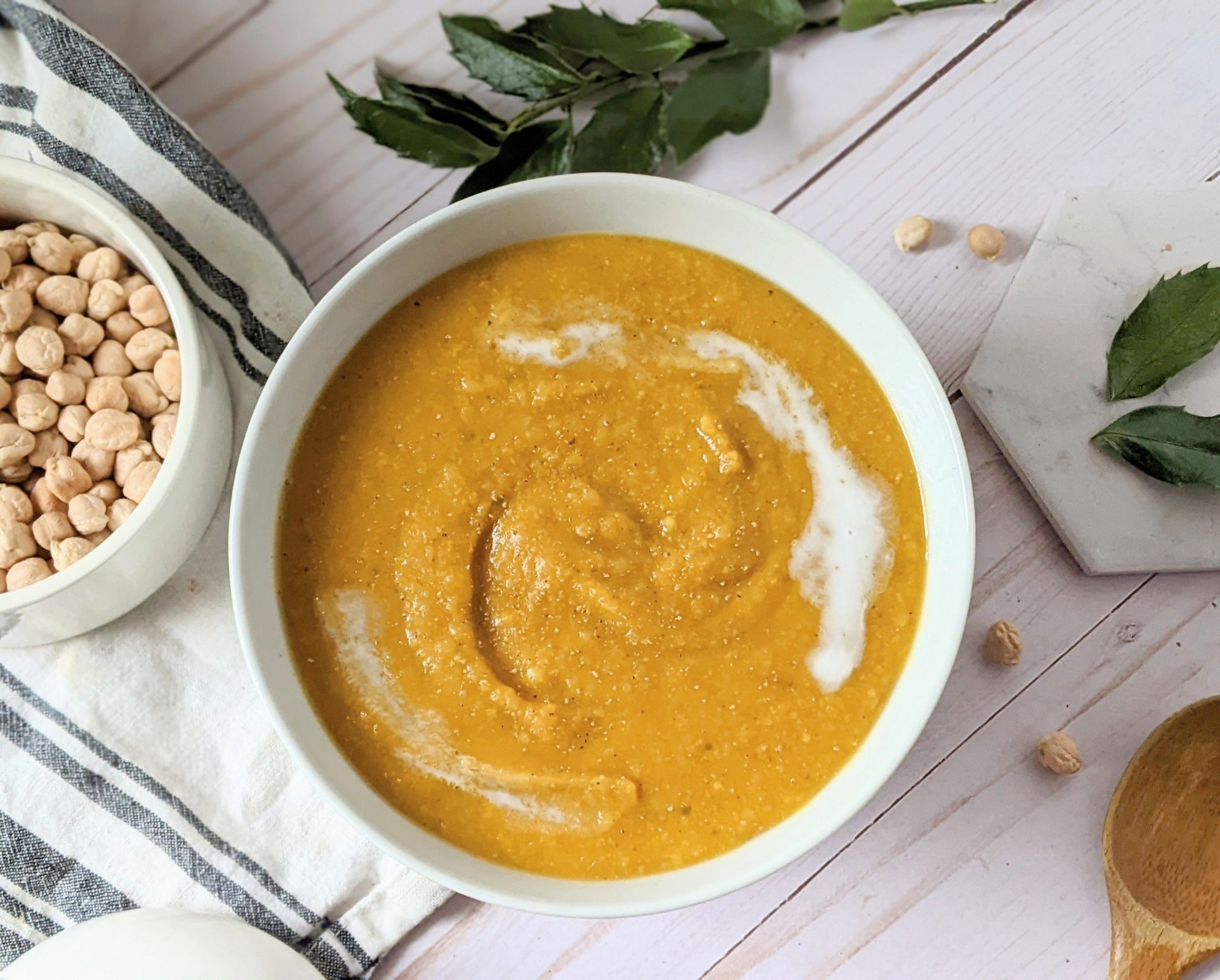 carrot carbanzo bean soup recipe creamy chickpea and carrot stew healthy blended soups elegant vegan soup recipes for veganuary 30 day vegan challenge recipes
