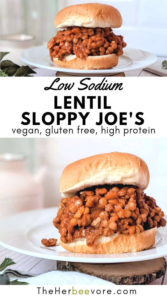 canned lentil sloppy joes recipe low sodium healthy plant based sloppy joes vegetarian bean joes recipe