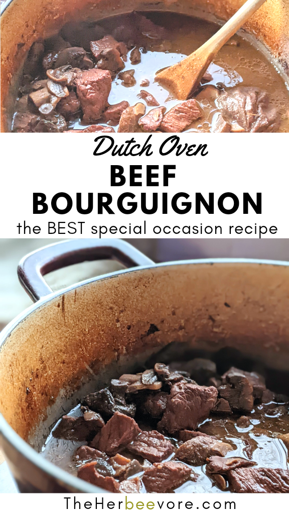 Dutch Oven Beef Bourguignon french comfort food recipes red wine beef stew in a enamel cast iron oven french oven recipes