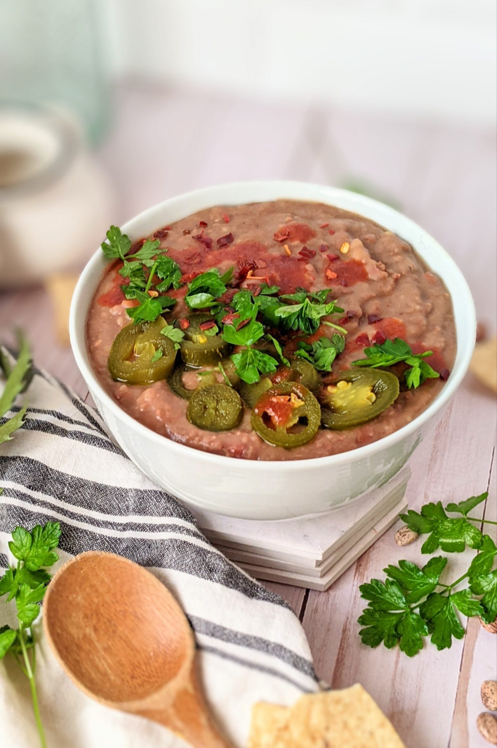 vegan pressure cooker refried beans no oil recipe healthy mexican creamy beans no oil