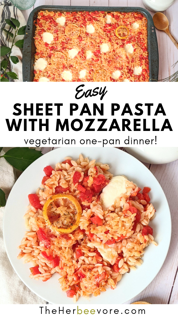 sheet pan pasta recipe vegetarian gluten free healthy cheesy sheet pan dinner ideas with mozarella can I cook pasta in the oven?