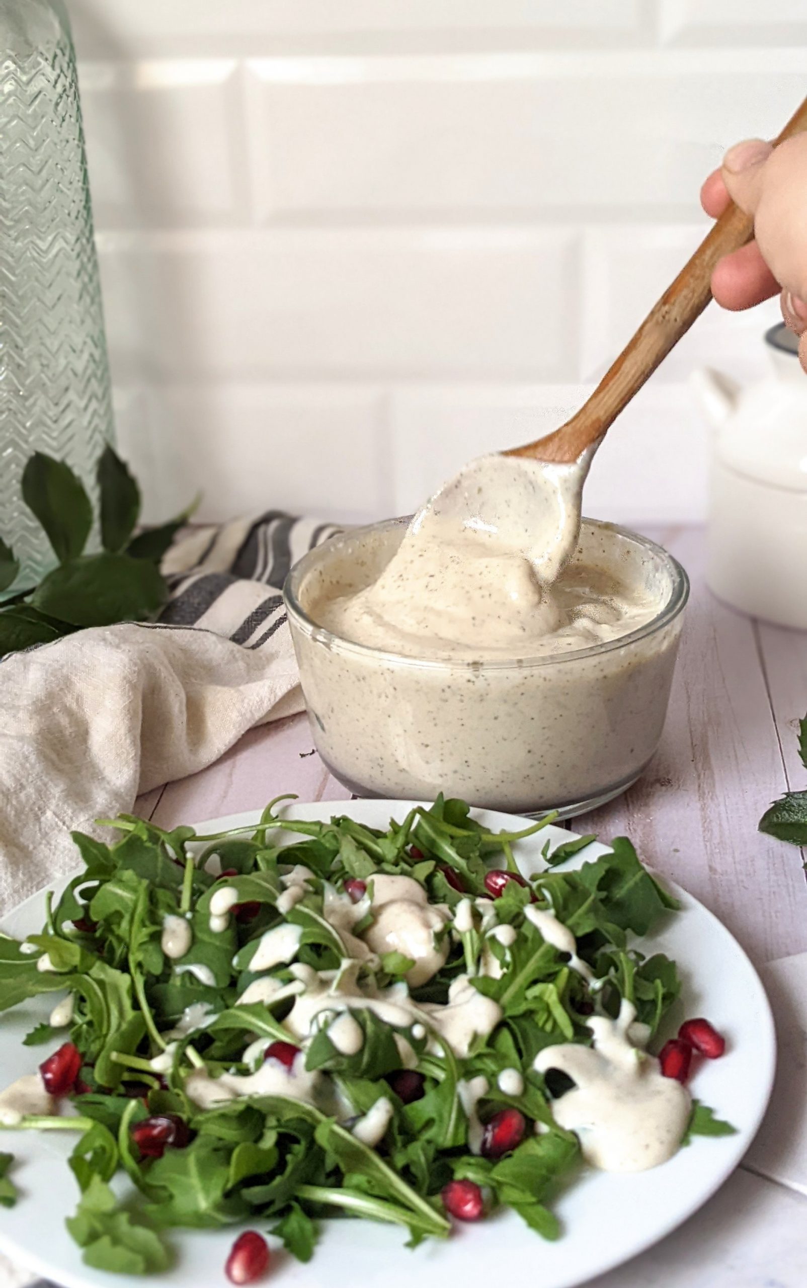 dairy free caesar salad dressing recipe vegan gluten free tofu creamy dressing for salads wraps and sandwiches