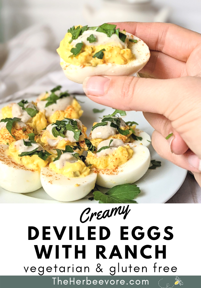ranch deviled eggs with parsley chives and herbs green eggs deviled eggs with fresh herbs