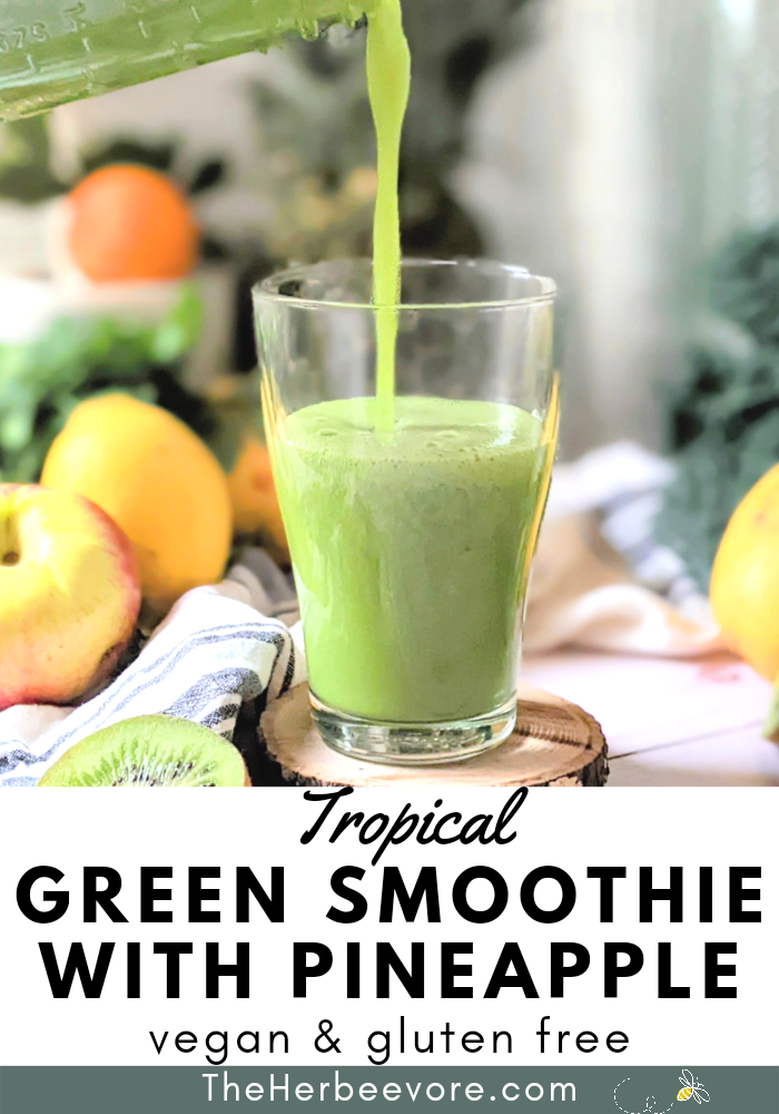 green pineapple smoothie recipe tropical vegan shake high protein low calorie breakfast recipes smoothies without protein powder