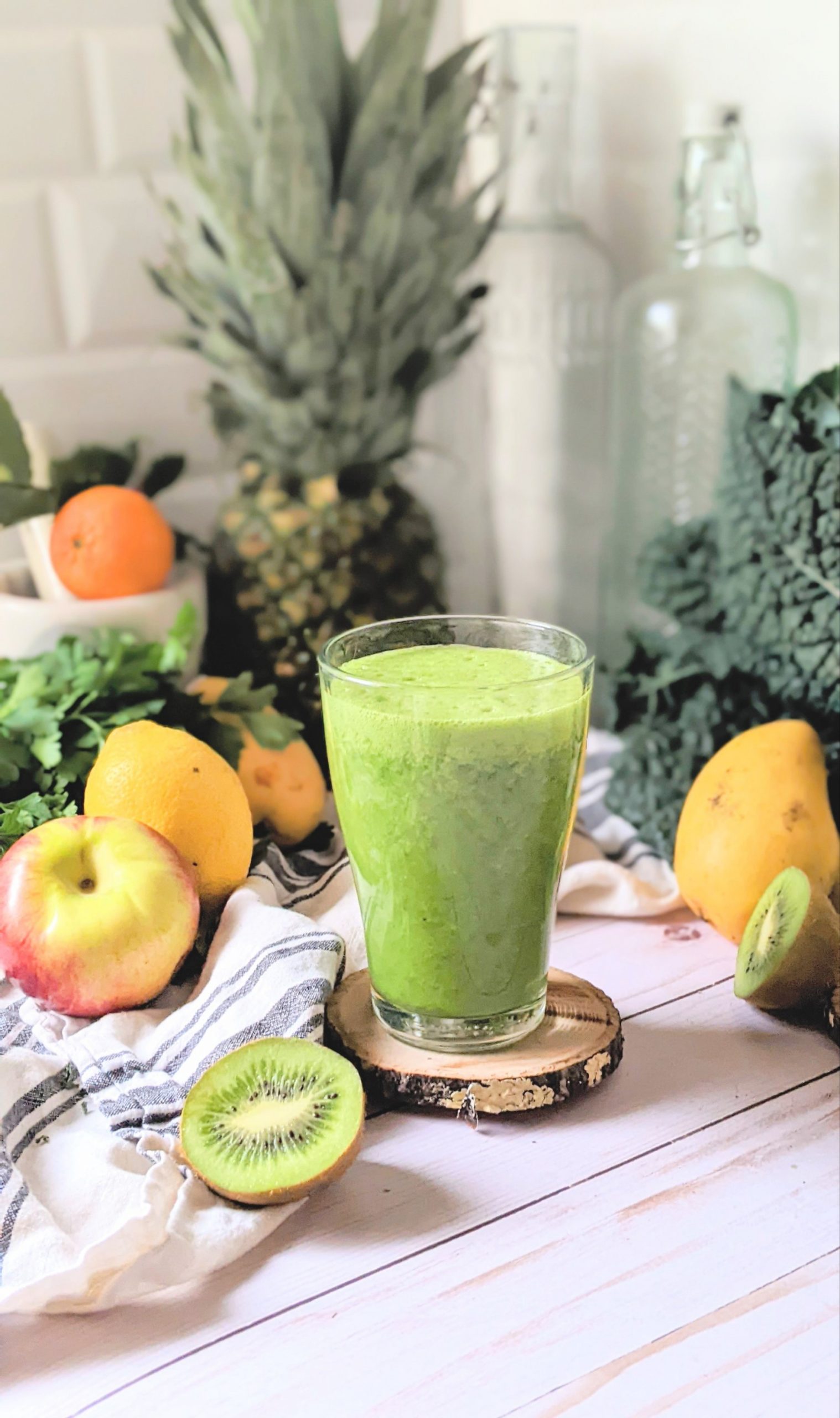 tropical green smoothie with kiwi pineapple myfitnesspal recipeswith protein powder gluten free healthy low calorie breakfasts 200 calorie breakfasts brunch ideas meal replacement shake