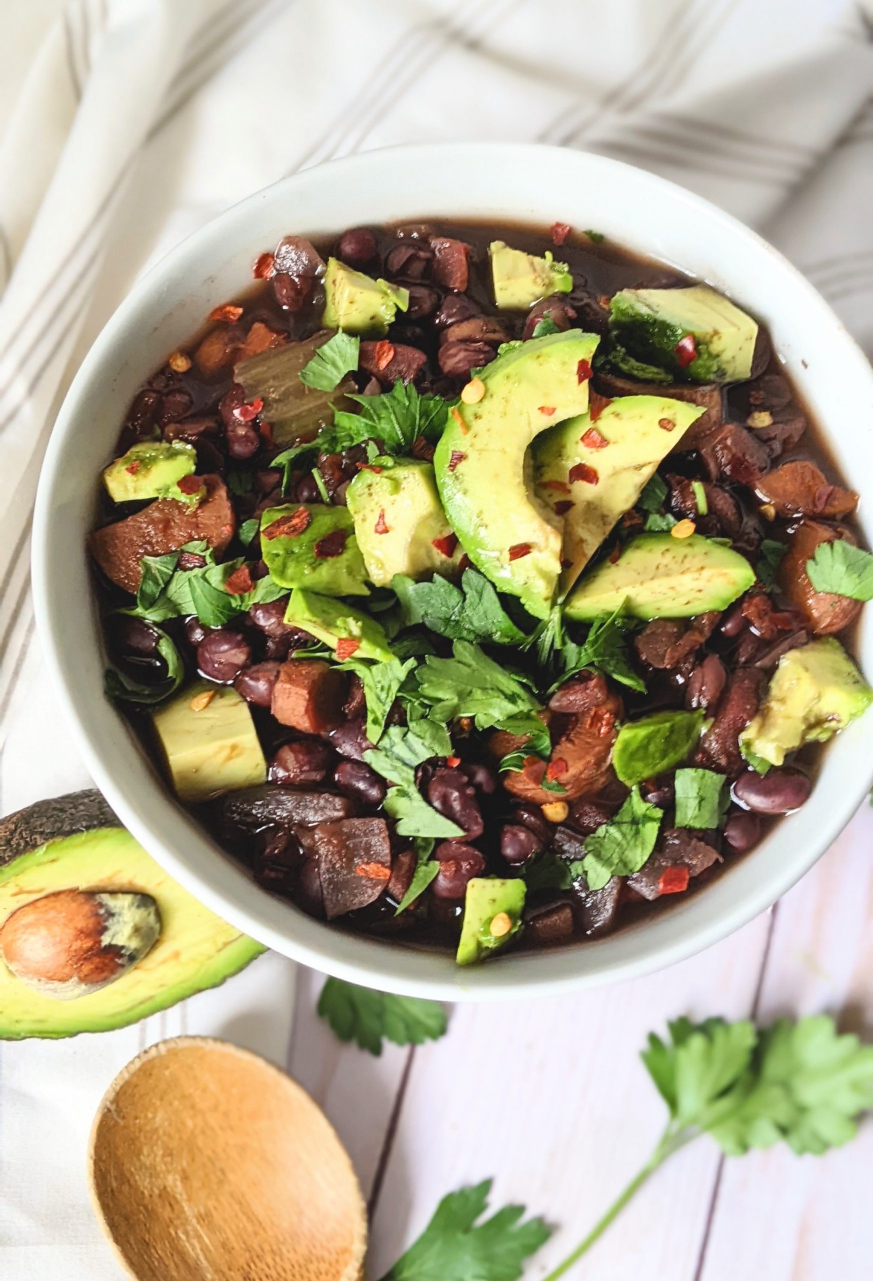 black bean soup with avocado recipe vegan gluten free high protein bean soups with avocadoes healthy veganuary recipes for new vegans