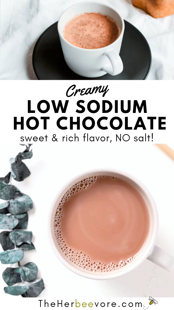 low sodium hot chocolate recipe vegan dairy free no salt added hot cocoa recipe with almond milk or oat milk