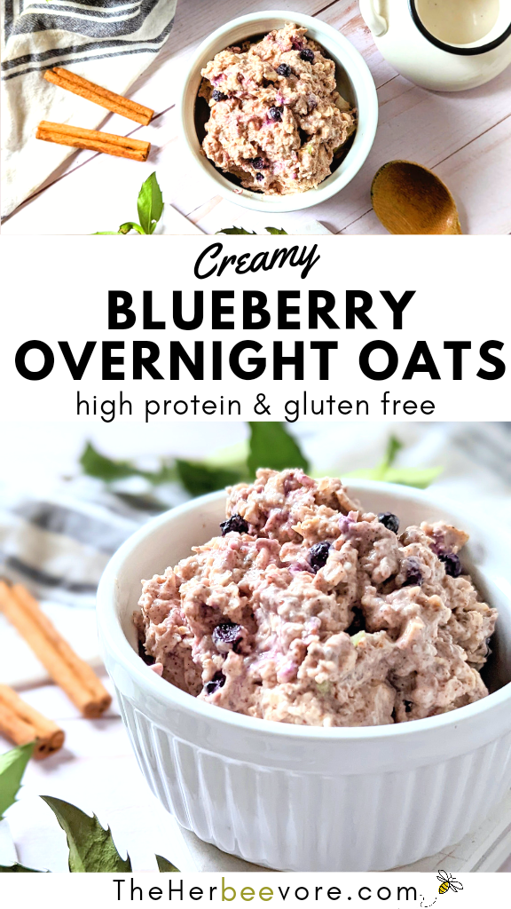 blueberry yogurt overnight oats recipe vegetarian gluten free high fiber breakfast ideas no meat brunch recipes low sodium vegetarian breakfasts