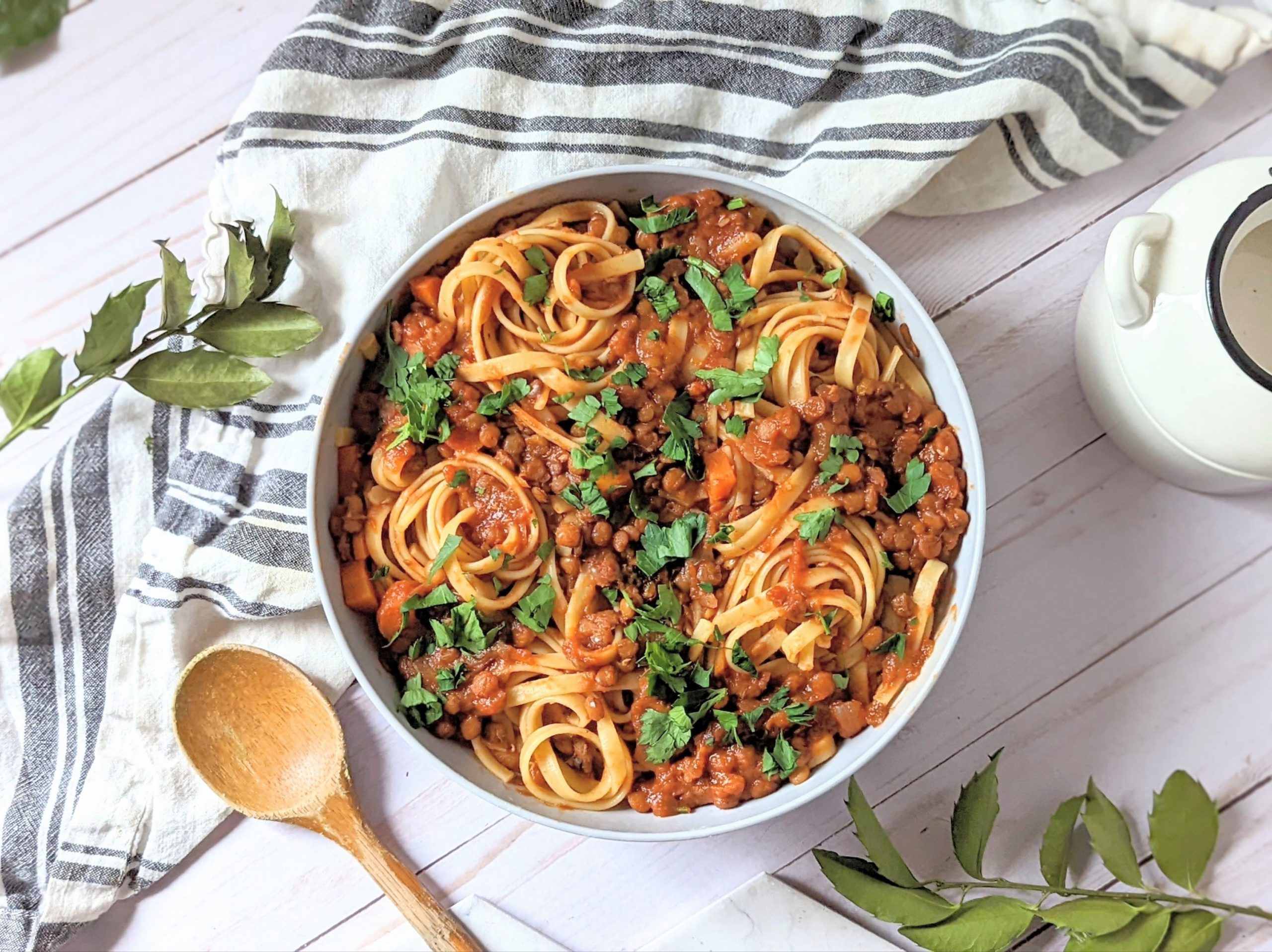 low sodium bolognese pasta with lentils carrots parsley no salt added tomatoes and low sodium vegetable stock sauce