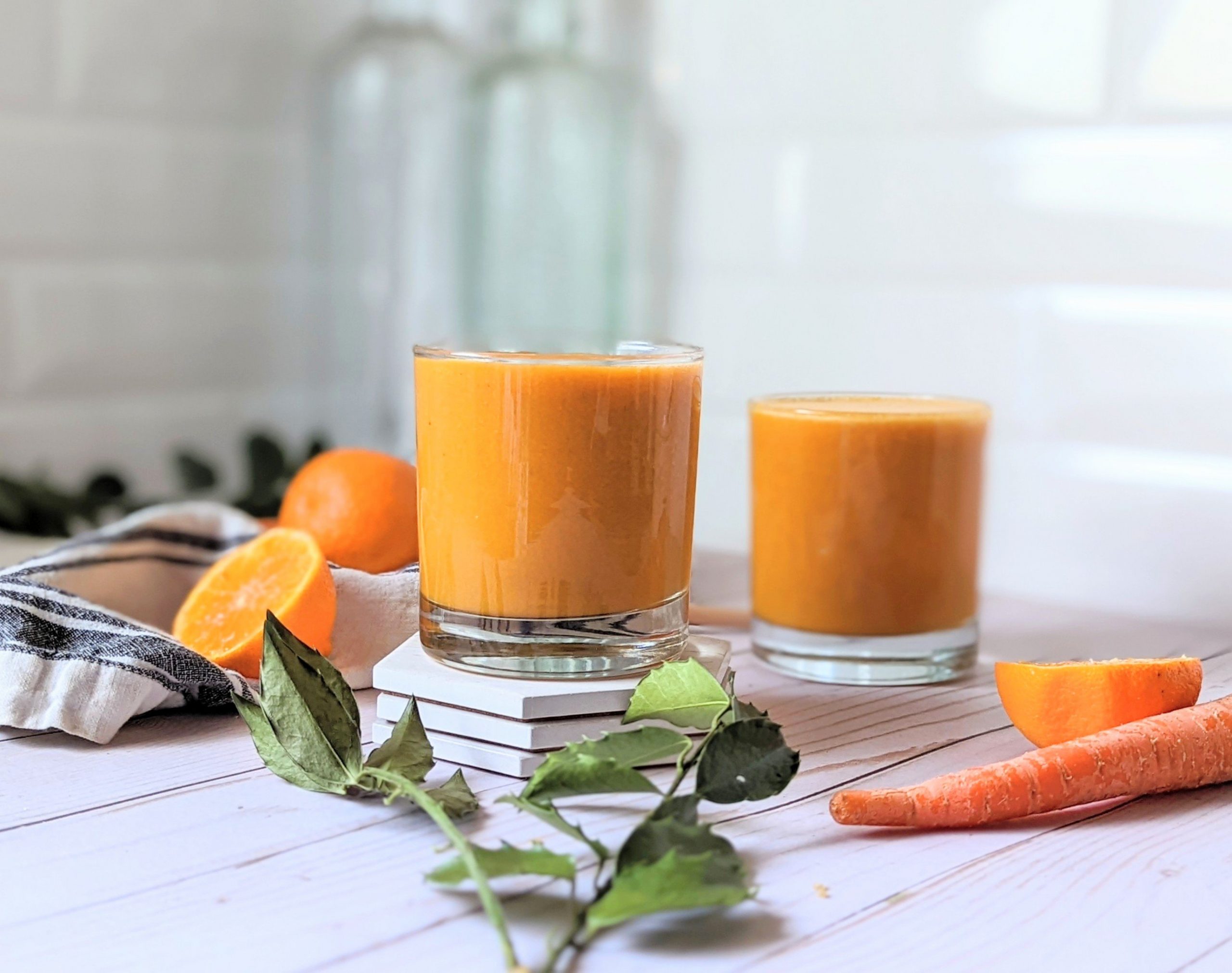 ginger carrot smoothie with orange juice recipe vegan gluten free vitamix juice recipes