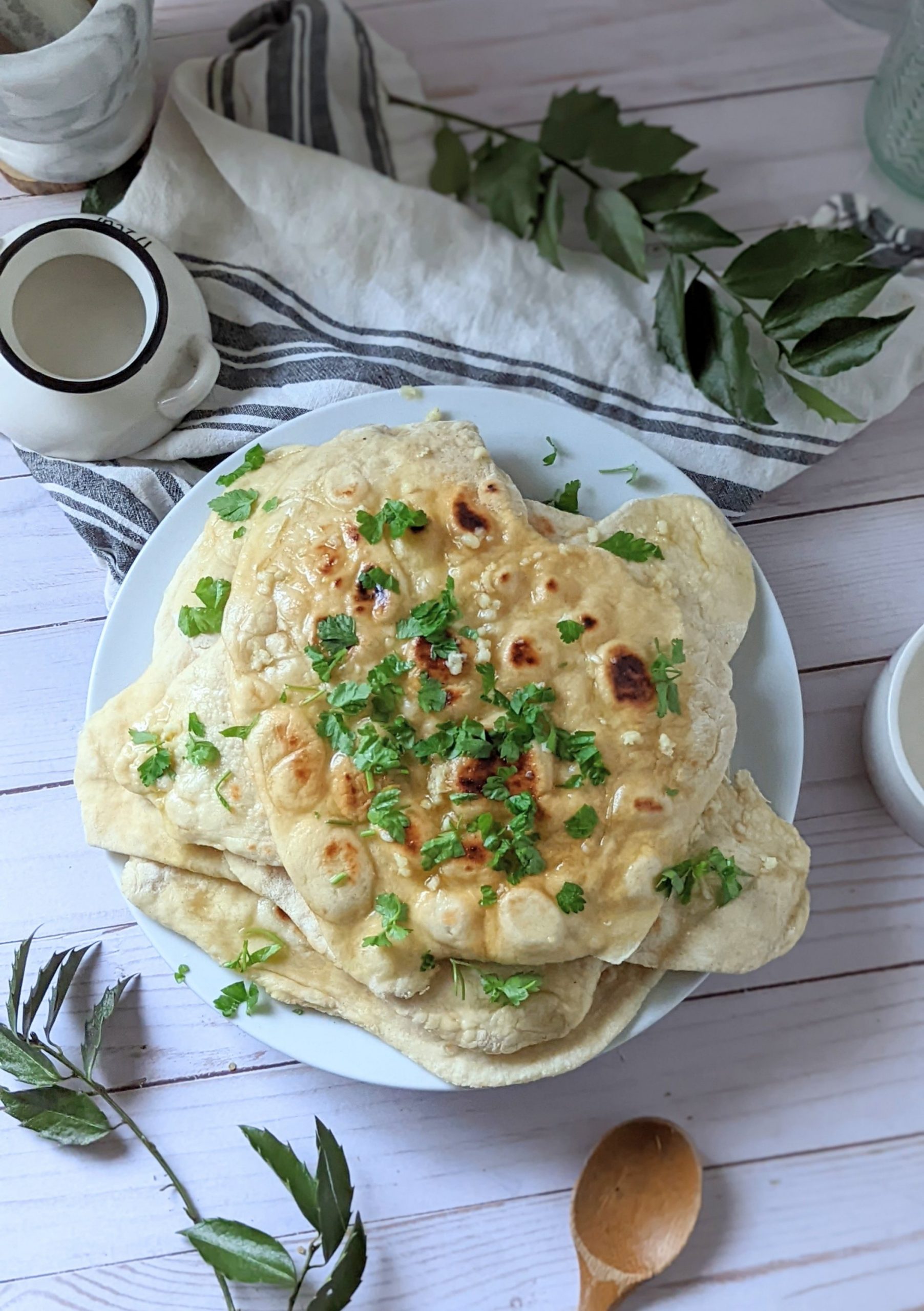 sourdough discard naan recipe with garlic and olive oil and parsley to eat with indian food side dishes dosa naan bread reacipe easy homemade naan with sourdough starter