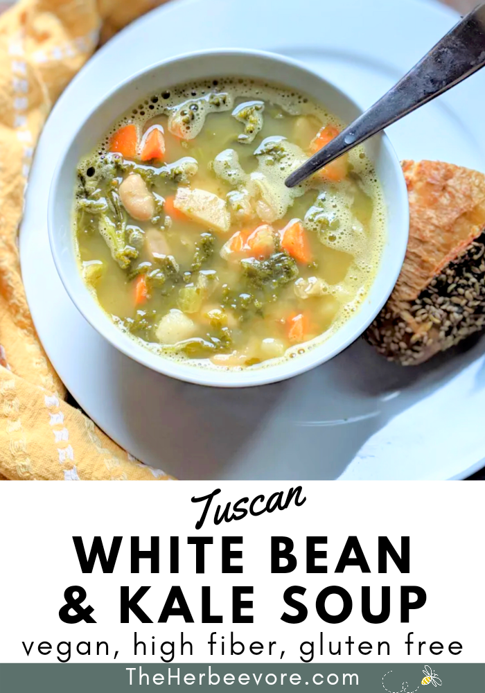 white bean and kale soup vegan tuscan italian recipes easy high fiber meal prep lunches soups with fiber and protein vegetarian gluten free plant based whole foods soup recipes